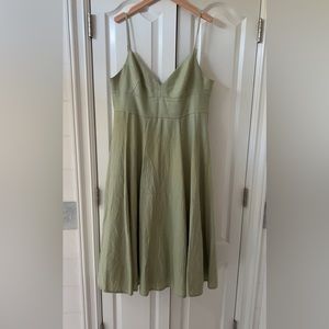 Zimmermann midi green linen dress size 3